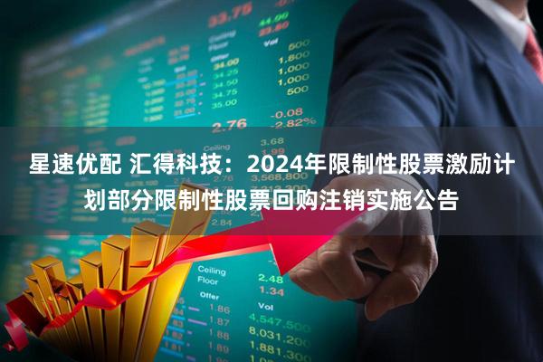 星速优配 汇得科技：2024年限制性股票激励计划部分限制性股票回购注销实施公告
